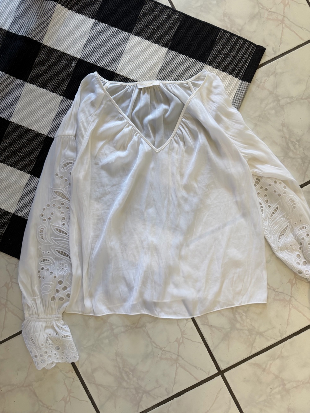 Ramy Brook White Embroidered Women's Top